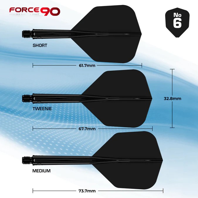Force 90 Black No.6 Size Guide