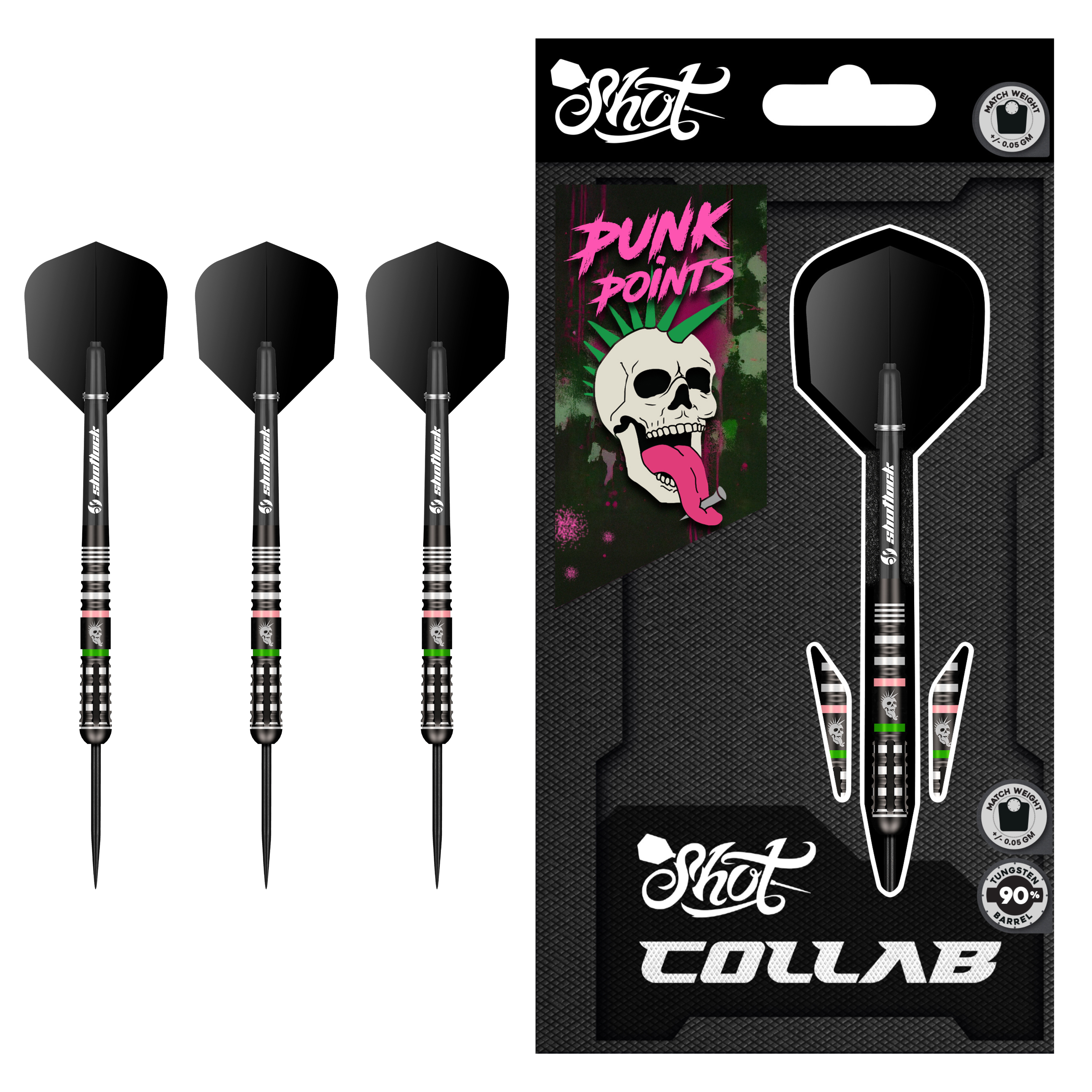 PunkShot MK1 - 23g - 90% Tungsten Darts