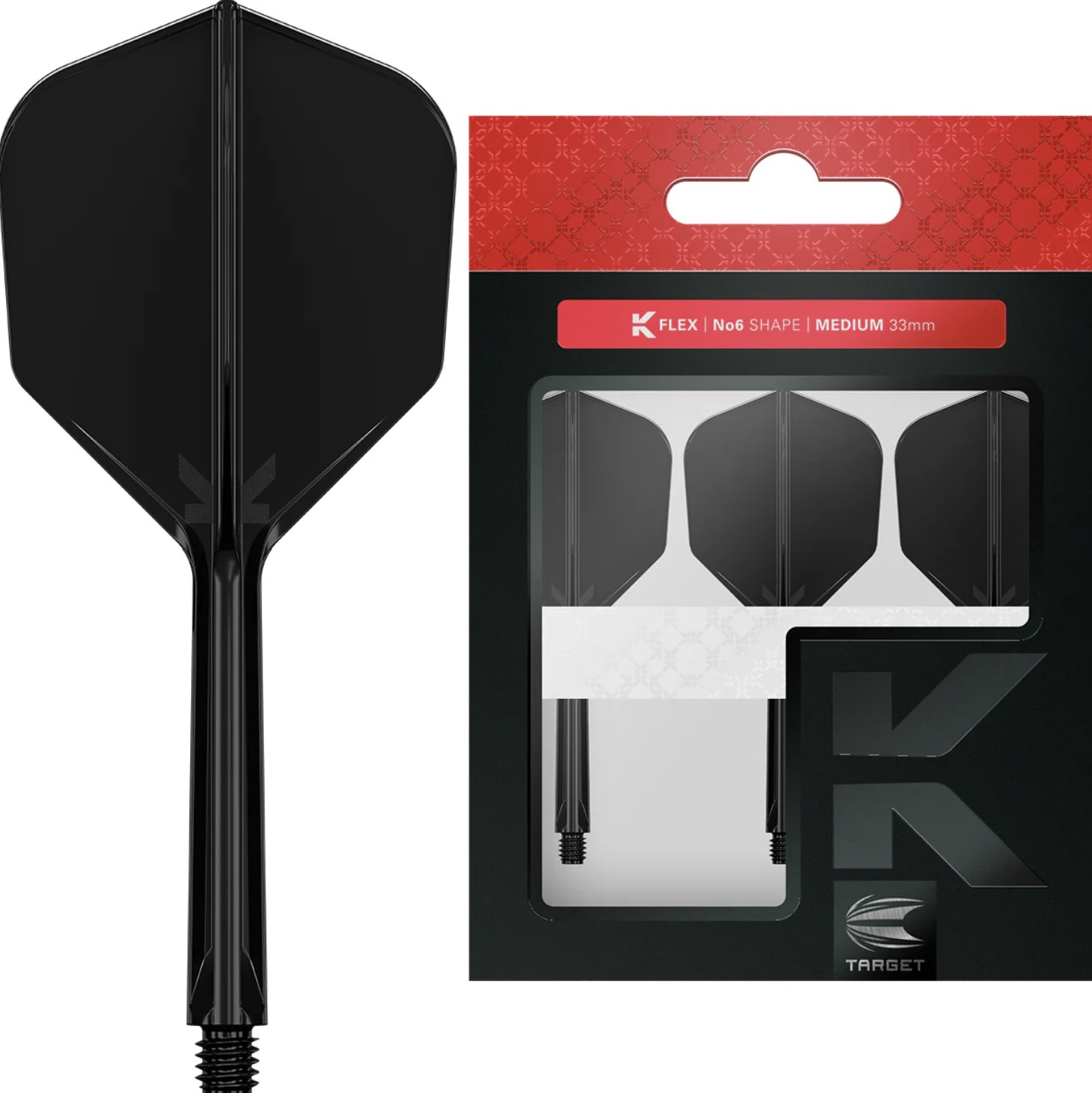 Target K-Flex NO6 Black All-in-One Dart Flights