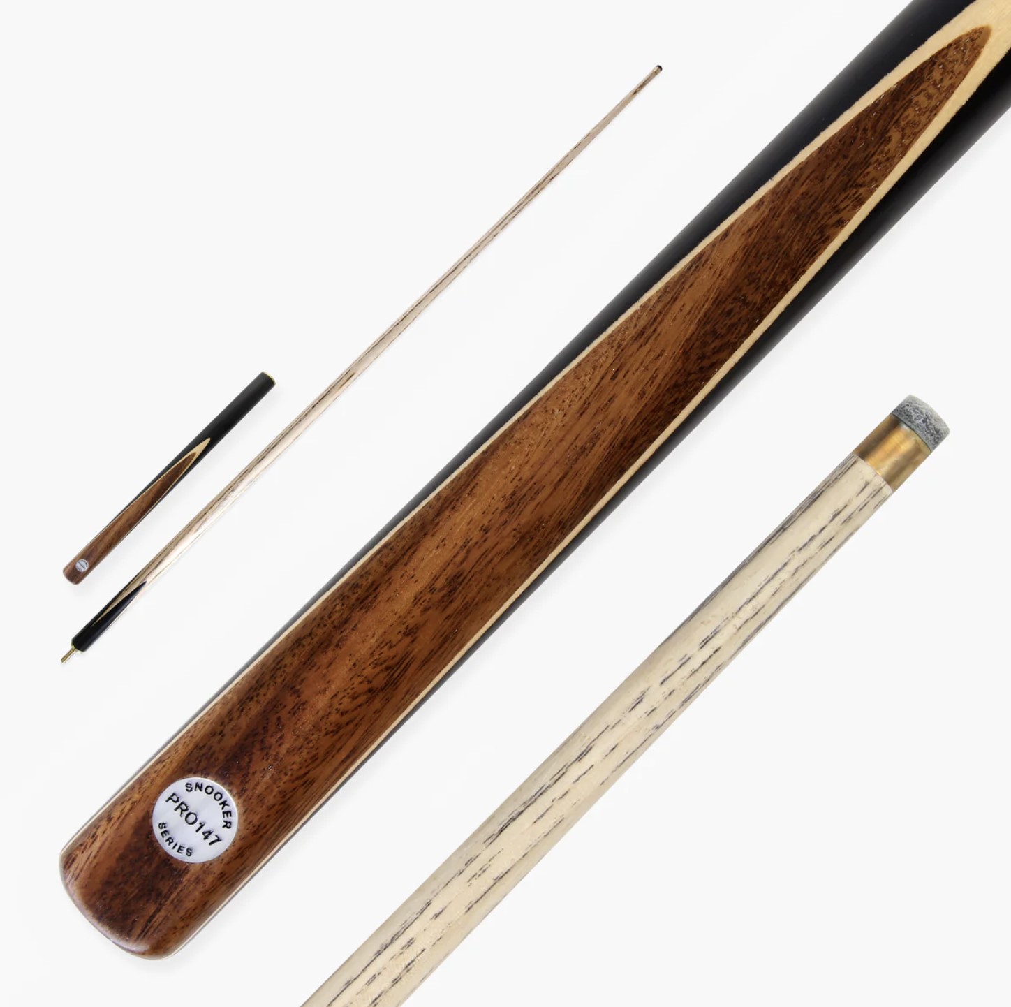 PRO147 Hurricane Black Walnut 3/4 Heavy Weight Snooker Pool Cue - 9.5mm Tip
