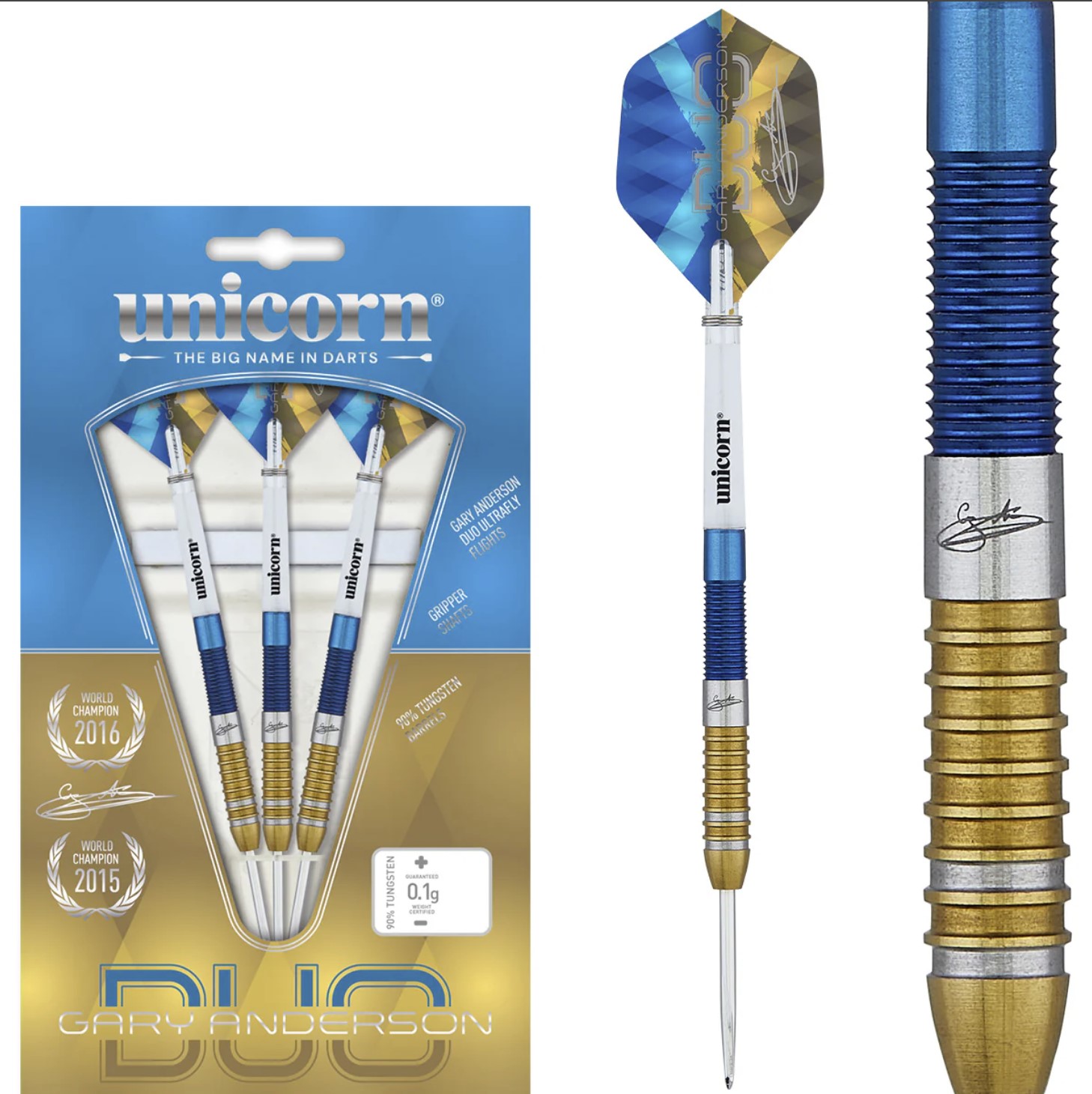 Gary Anderson Duo - 90% Tungsten Steel Tip Darts