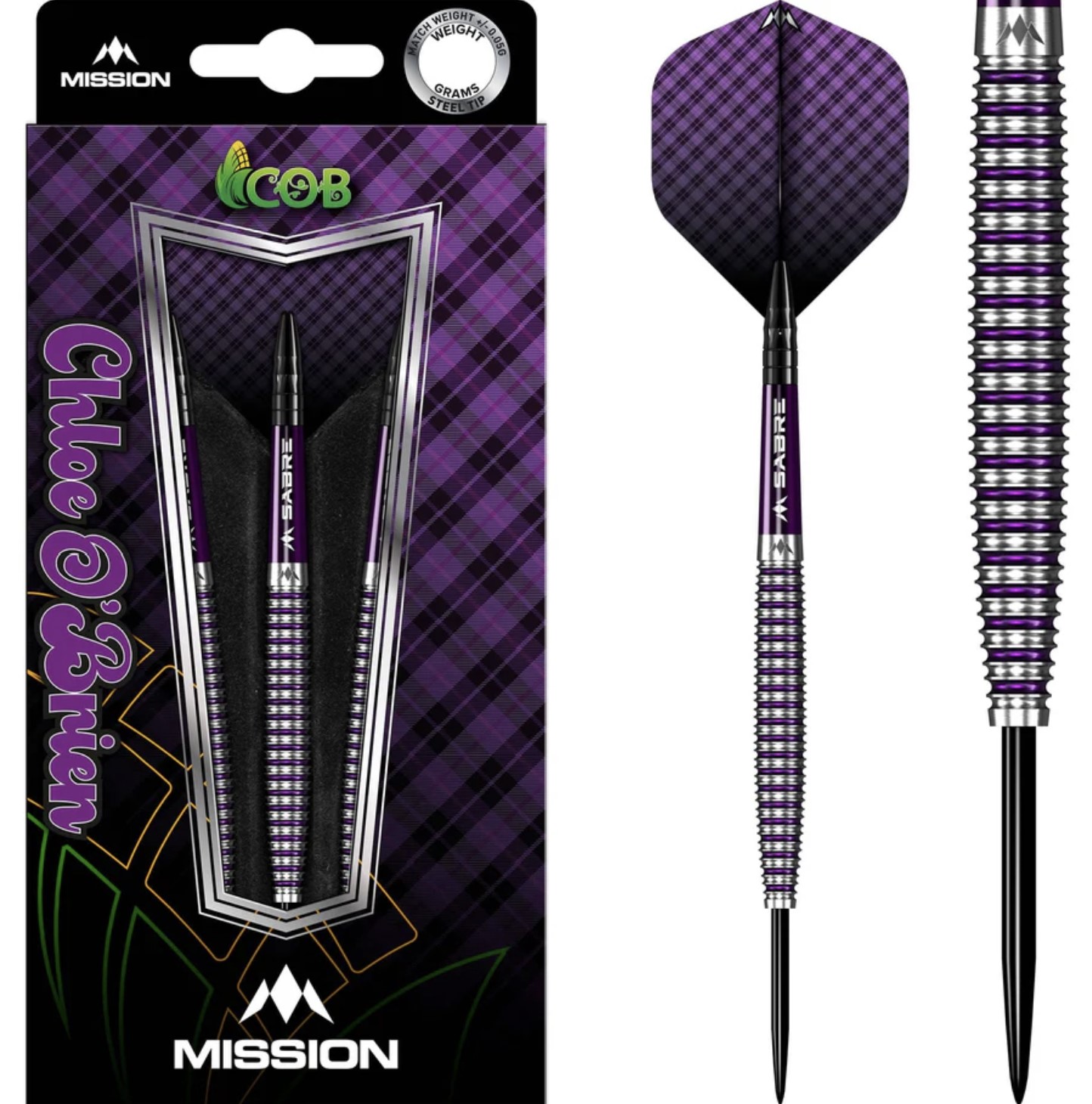 Mission - Chloe O'Brien 90% Tungsten Purple Electro Darts