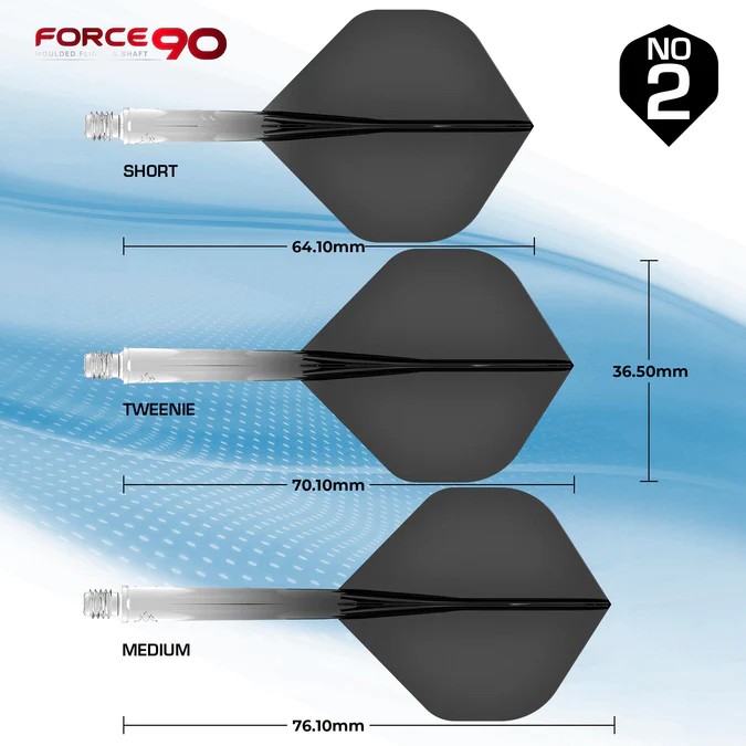 Force 90 Black Gradient No.2 Size Guide
