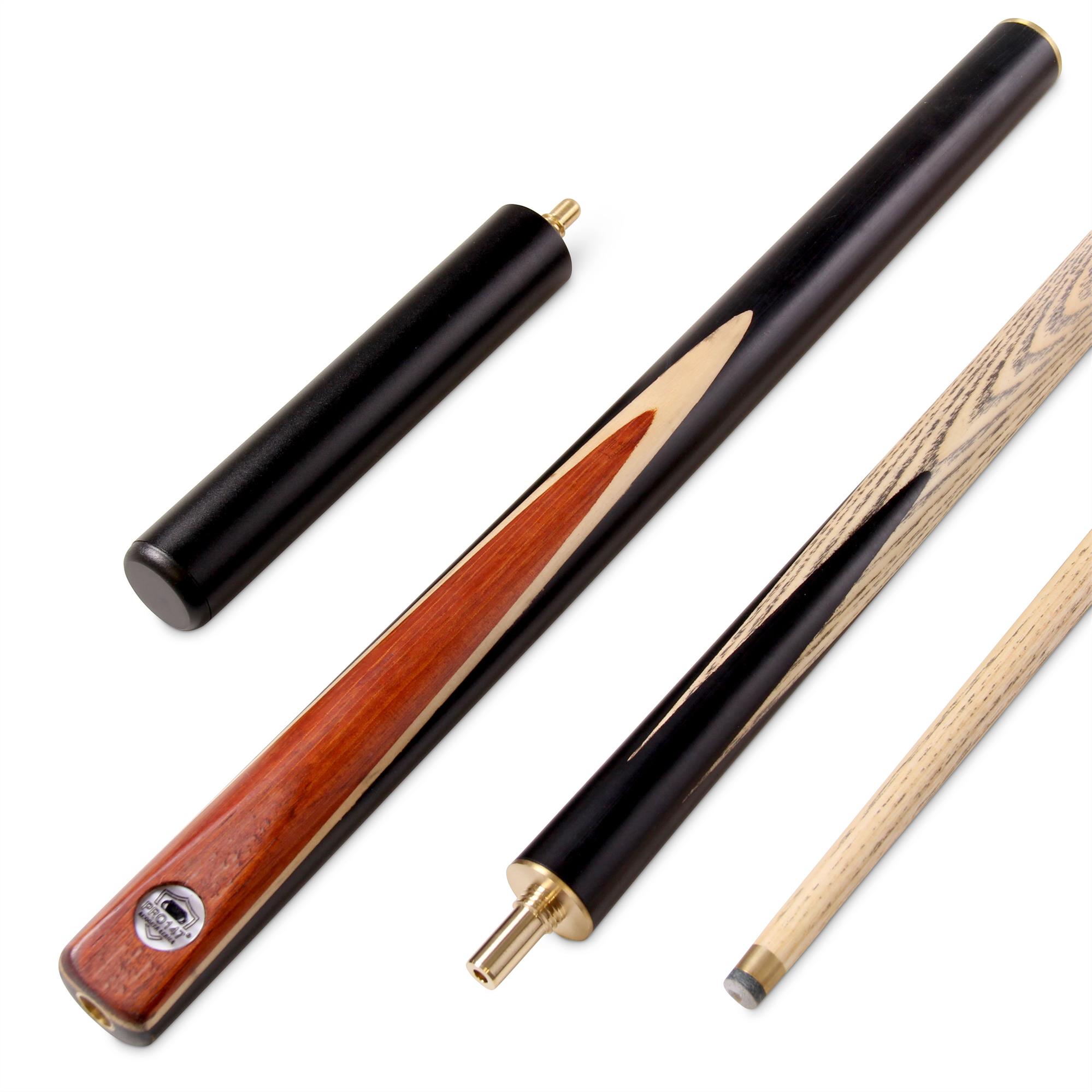 PRO147 Maple Crown 3/4 Traditional Snooker / Pool Cue 9.5mm Tip & Mini Butt Extension